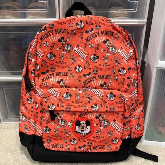 Disney | Bags | Disney Mickey Mouse Club Red Backpack | Poshmark